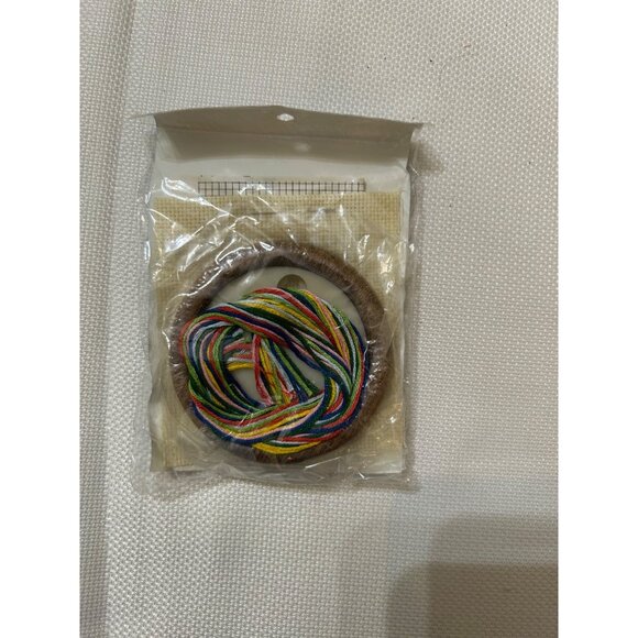 Sew Simple Carry-Along Pocket Size Counted Cross-Stitch Kit "Enjoy With A Happy - Picture 2 of 2